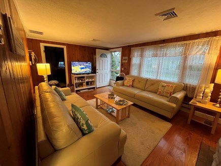 Dennisport Cape Cod vacation rental - Living room with sofas and smart TV