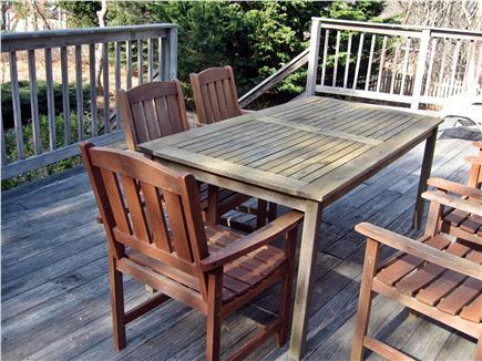 South Wellfleet Cape Cod vacation rental - Outdoor dining on the deck
