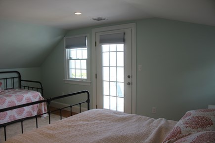 Barnstable Cape Cod vacation rental - Bedroom with porch, overseeing Barnstable Harbor