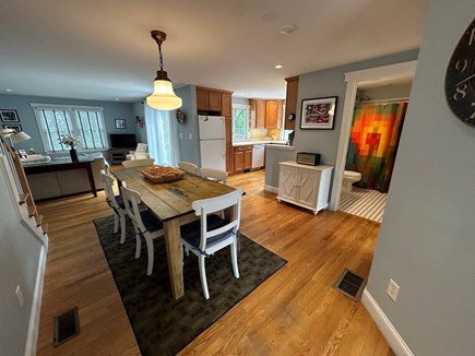 Dennis, North Side Cape Cod vacation rental - First Floor, DR with open view to LR and kitchen