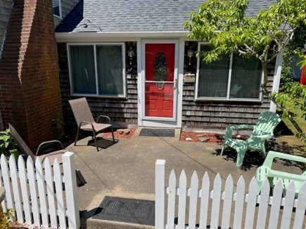 South Yarmouth/Bass River Cape Cod vacation rental - Front patio. Quiet sitting. Dead end street.