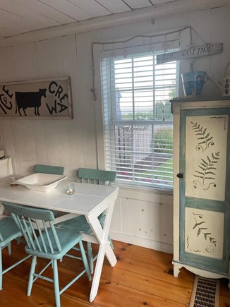 New Seabury, Mashpee Cape Cod vacation rental - Table in kitchen with water views.