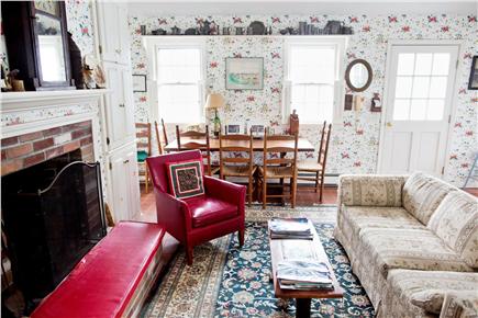 Harwich Port Cape Cod vacation rental - Great room with fireplace