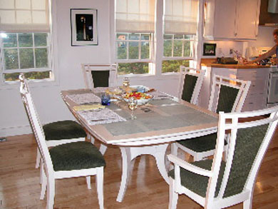 Truro Cape Cod vacation rental - Dining Area, Cathedral Ceiling, Seats 8-10.
