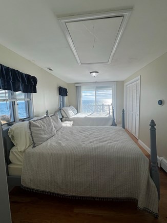 Mashpee (Popponesset) Private Cape Cod vacation rental - Two full beds upstairs with sliding door to deck