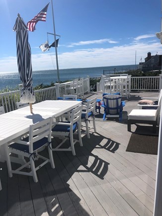 Mashpee (Popponesset) Private Cape Cod vacation rental - First floor deck with gas grill and outside shower