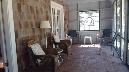 Dennisport Cape Cod vacation rental - Screened Porch, French doors open from Living and Dining Rooms