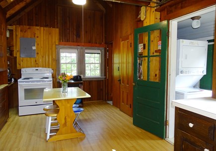 Dennisport Cape Cod vacation rental - Vaulted kitchen with skylight, all appliances, small dining area