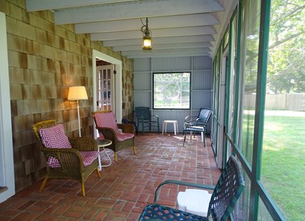 Dennisport Cape Cod vacation rental - Screened Porch, French doors open from Living and Dining Rooms