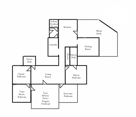 Orleans Cape Cod vacation rental - Room layout.