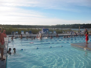 Falmouth-Great Harbors Cape Cod vacation rental - Relax at the pool while enjoying ocean view!