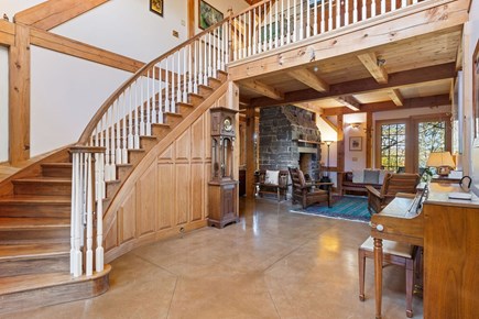 Harwich - on Long Pond. Cape Cod vacation rental - Custom stairs to the second floor