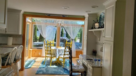 North Falmouth Cape Cod vacation rental - Relaxing Sunroom/Dining area