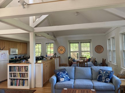 West Barnstable Cape Cod vacation rental - Great room: view from living room toward dining room and kitchen