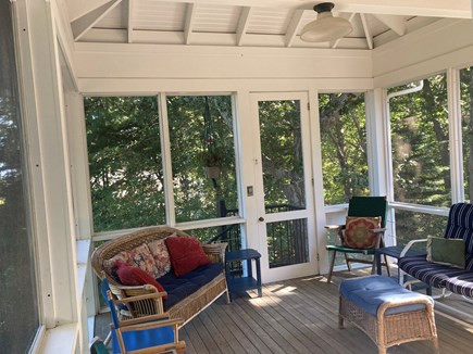 West Barnstable Cape Cod vacation rental - View into pleasant second floor screened porch