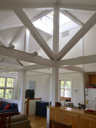 West Barnstable Cape Cod vacation rental - Beams, ventilating cupola etc. on second floor entryway