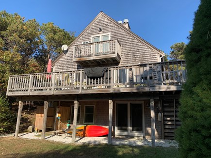 Truro, Corn Hill, Castle Road Area Cape Cod vacation rental - In the yard - outdoor shower on the left under the deck!