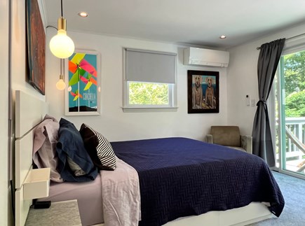 Provincetown Cape Cod vacation rental - Main bedroom leading to private deck