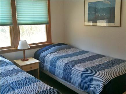 Bourne, Cataumet, Scraggy Neck Cape Cod vacation rental - Back Bedroom with XL twin beds, window A/C.
