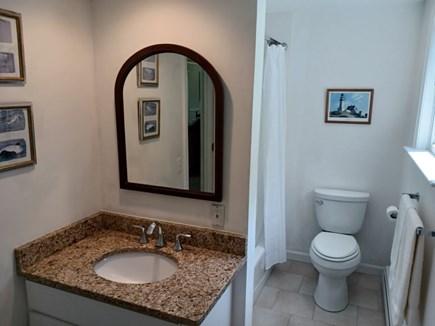 North Chatham Cape Cod vacation rental - First floor bathroom. Entrances from bedroom and from kitchen