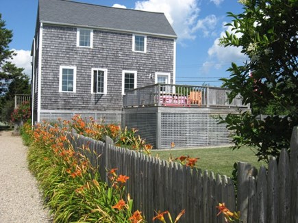 Chatham Lighthouse Beach area Cape Cod vacation rental - Front of the house faces beach; driveway @right rear corner