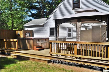 Falmouth (Pinecrest Beach) Cape Cod vacation rental - NEW Canopy & Patio set.  30x12 Deck with 6 Person Spa and Shower