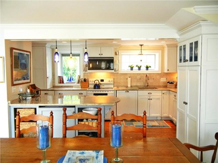 Barnstable Village Cape Cod vacation rental - Spacios white kitchen with granite countertops & custom cabinets