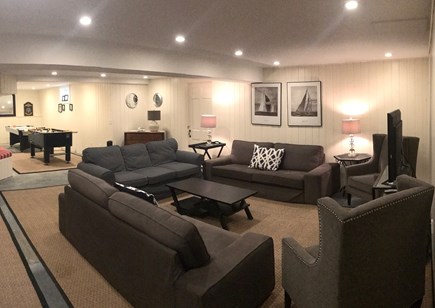Truro Cape Cod vacation rental - Lower level playroom with large screen TV