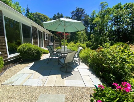 Brewster Cape Cod vacation rental - Terrace off Kitchen & Sunroom; yard not pictured, right