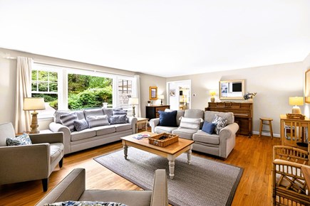 Brewster Cape Cod vacation rental - Living room looking back to foyer.