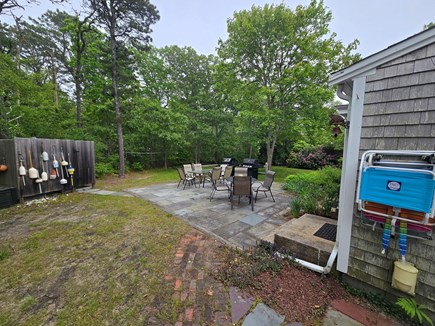 South Chatham Cape Cod vacation rental - Patio, grills and outdoor Shower w/Dressing Area.  A favorite!