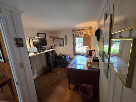 South Chatham Cape Cod vacation rental - Quiet office: Standing and sitting desk with keyboard & screens