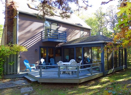 Wellfleet Cape Cod vacation rental - Showing both decks, outdoor shower and porch