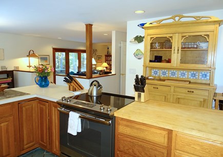 Wellfleet Cape Cod vacation rental - Kitchen facing out towards dining and family rooms