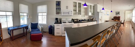 Onset- On the water MA vacation rental - Full chef kitchen-11 ft island, seating for 14 -TV-water view!