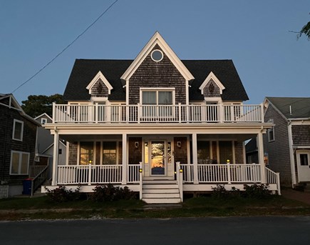 Onset- On the water MA vacation rental - Sunset reflection on the house ....