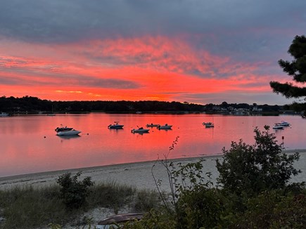 Onset- On the water MA vacation rental - This could be your sunset - right in front of the house.