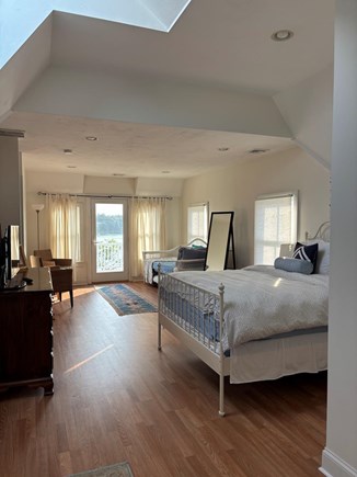 Onset- On the water MA vacation rental - Master brm w/ queen, 2 twin beds (trundle )with deck, water view