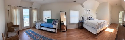 Onset- On the water MA vacation rental - Master brm w/ queen, 2 twin beds (trundle )with deck, water view