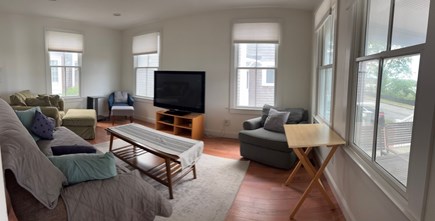 Onset- On the water MA vacation rental - Living room - large TV, water view