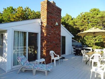 30 7th Street, South Wellfleet Cape Cod vacation rental - Large deck area with seating, gas grill, lounge chairs