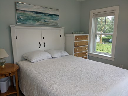 Chatham's Old Village Cape Cod vacation rental - Seaglass  bedroom with water and sunset views and Queen bed