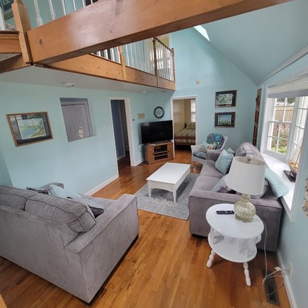 West Yarmouth Cape Cod vacation rental - Living Area with Cathedral ceiling and sky lights