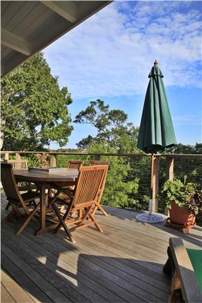 Provincetown Cape Cod vacation rental - Deck sunshine with views of the town and Monument