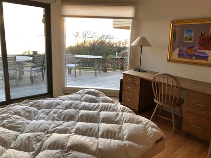 North Truro Cape Cod vacation rental - Build in desk with queen bed off main deck