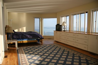 North Truro Cape Cod vacation rental - Master Bedroom offers 180 degree water views