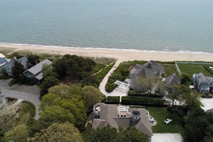 New Seabury, Mashpee Cape Cod vacation rental - Glance back at your vacation home from pristine private beach