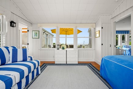 East Dennis/Sesuit Harbor Cape Cod vacation rental - Sitting porch that looks through to the deck