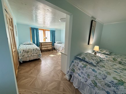Eastham Cape Cod vacation rental - Harbor Room: Main house upstairs second bedroom with 4 twin beds.