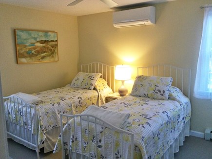 Forest Beach, South Chatham Cape Cod vacation rental - 2nd floor BR: New carpet, A/C, beds and decor. Paddle fan.